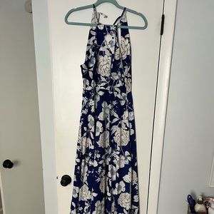 Lulus blue floral maxi dress